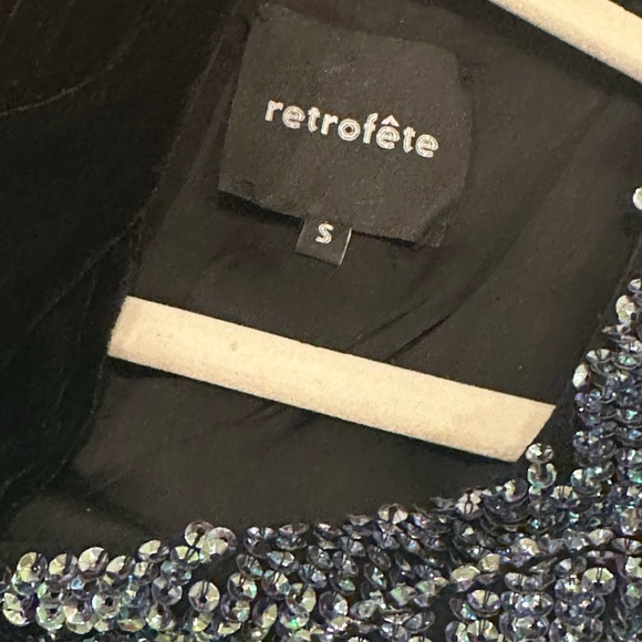 Retrofete Grace Dress – Metallic Turquoise Size S - Picture 6 of 14